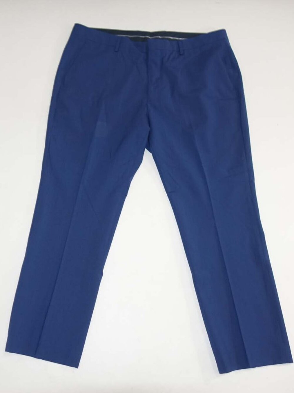 Bonobos Men's Slim Fit Dress Pants 38 x 28 Blue Marzotto Wool Flat Front Slacks